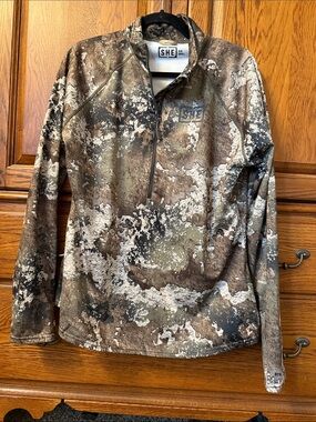 SHE Outdoor Fleece Quarter-Zip Pullover - TrueTimber Strata - XL